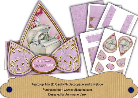 Lilac Ringbox Your Engagement Teardrop Trio Kit