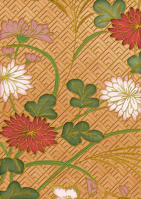 Borange Oriental Reeds Coloured A4 Backing Paper