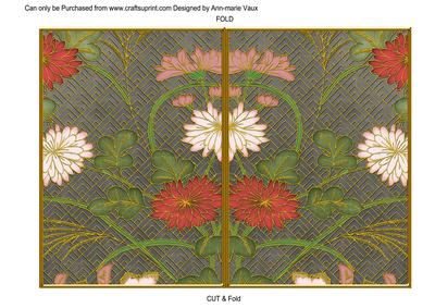 Black Oriental Reeds Colour 7x5 Cut and Fold Card