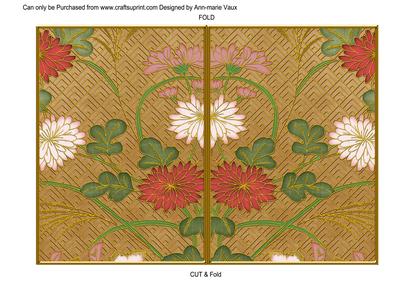 Vtea Oriental Reeds Colour 7x5 Cut and Fold Card