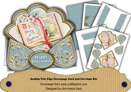 Glory Book Blue Happy Christmas Scallop Trio Kit