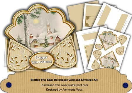 Winter Pub Cream Happy Christmas Scallop Trio Kit