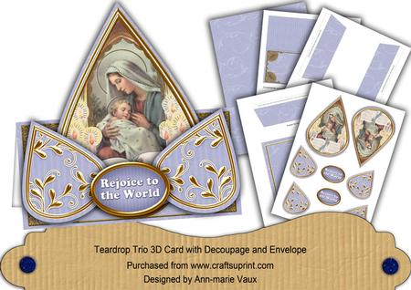 Mother Mary Rejoice to the World Teardrop Trio Kit