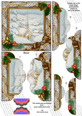 New Church Holly 5in Scalloped Top & Bottom Stacker