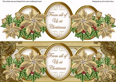 Gold Poinsettia from All of Us Dl Decoupage Topper