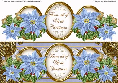 Pale Blue Poinsettia from All of Us Dl Decoupage Topper