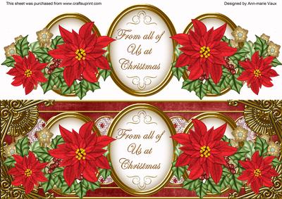 Red Poinsettia from All of Us Dl Decoupage Topper