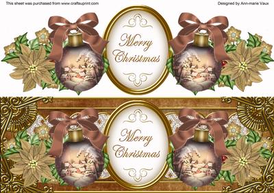 Snowy Village Merry Christmas Large Dl Topper