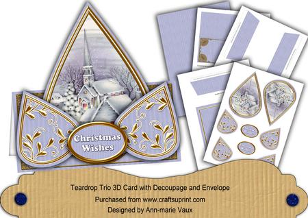 Blue Village Church Christmas Wishes Teardrop Trio Kit