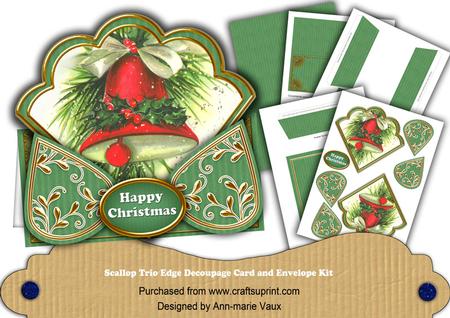 Christmas Bell Happy Christmas Scallop Trio Kit