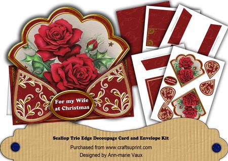 Christmas Roses Wife at Christmas Scallop Trio Kit