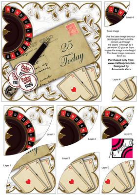 White Roulette 25 Today Ink Saver 6in Duo Corner Stacker