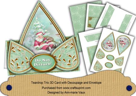 Sleeping Santa Mint Do Not Disturb! Teardrop Trio Kit