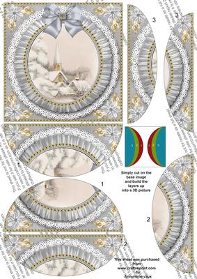Ice Church Ruffle 5in Round Side Stacker