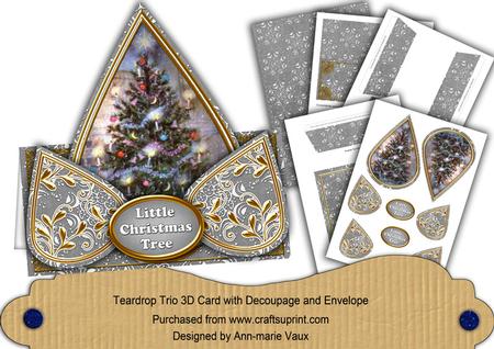 My Tree Silver Little Christmas Tree Teardrop Trio Kit