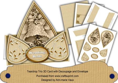 Wedding Bells Cream Tea Tone Teardrop Trio Kit