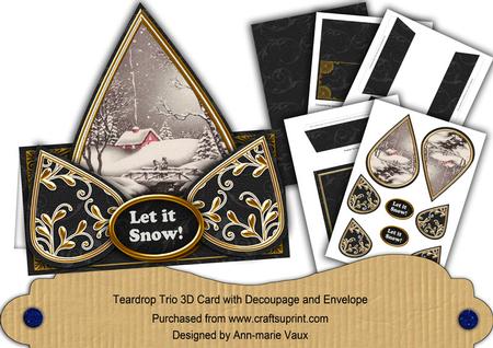 Winter Walk Black Let It Snow! Teardrop Trio Kit