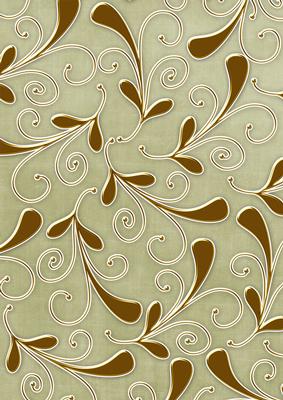Olive Gold Swirls Large A4 Backing Paper