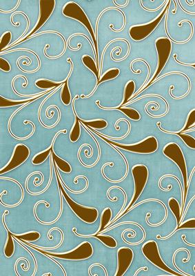 Dusky Teal Gold Swirls Large A4 Backing Paper