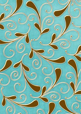 Teal Gold Swirls Large A4 Backing Paper