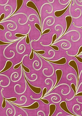 Cerise Gold Swirls Large A4 Backing Paper