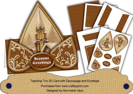Snow Steeple Seasons Greeting Teardrop Trio Kit