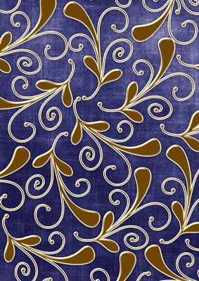Blue Gold Darks Swirls Large A4 Backing Paper