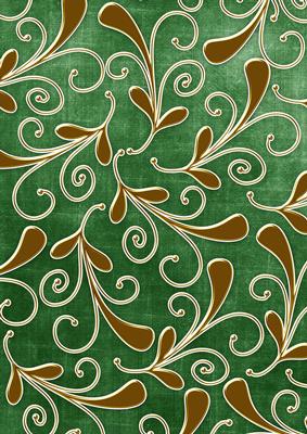 Mid Green Gold Darks Swirls Large A4 Backing Paper