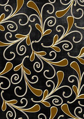 Black Gold Darks Swirls Large A4 Backing Paper