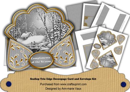 Winter Walk Silver Compliments of Season Scallop Trio Kit
