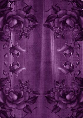 Purple Vtea Rose Corners A4 Backing Paper