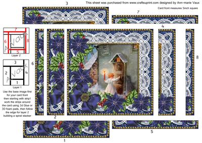 Choirboy Knocking Poinsettia 5in Spiral Edge Stacker