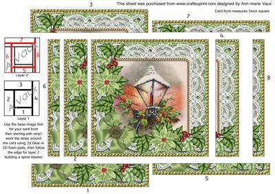 Green Lantern Poinsettia 5in Spiral Edge Stacker