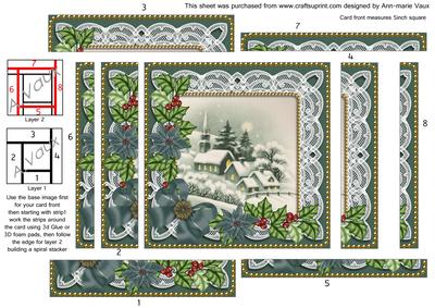 Dream Church Poinsettia 5in Spiral Edge Stacker