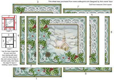 Ice Church Poinsettia 5in Spiral Edge Stacker