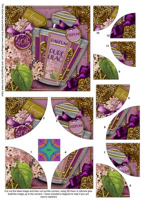 Pure Lilac Perfume 40th All Corner Stacker Topper