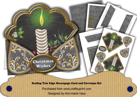 Black Candle Christmas Wishes Scallop Trio Kit