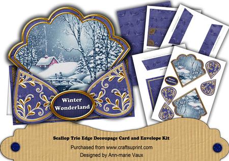 Blue Winter Walk Winter Wonderland Scallop Trio Kit