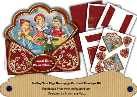 Carol Singers Red Good King Wenceslas Scallop Trio Kit