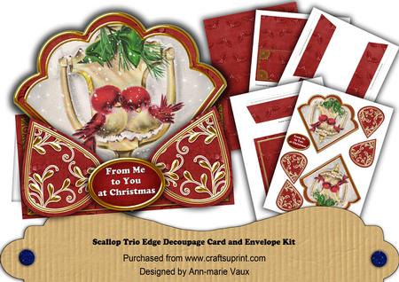 Lovebirds Red from Me to You Scallop Trio Kit