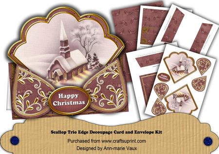 Plum Church Happy Christmas Scallop Trio Kit