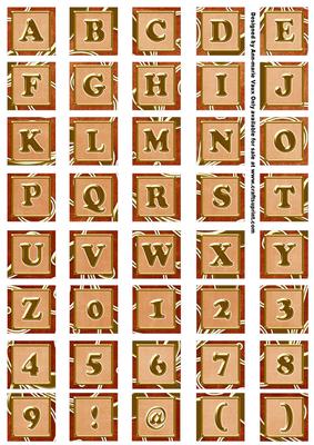 Borange Large Gold Swirl Alphabet Embellishment Sheet