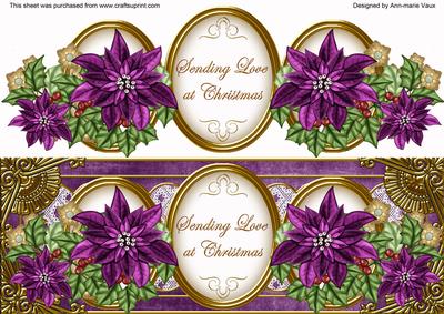 Dpurple Poinsettia Sending Love Large Dl Topper