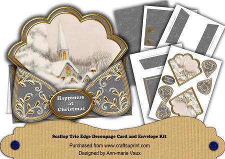 Ice Church Happiness at Christmas Scallop Trio Kit