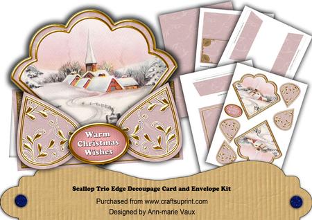 Pink Village Church Warm Wishes Scallop Trio Kit