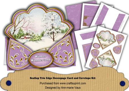 Snowscene Lilac Winter Wonderland Merrily Scallop Trio Kit