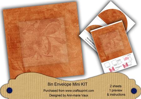 Borange Aged Lily Edge 8in DIY Envelope Mini Kit