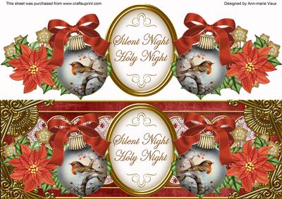 Red Robin Silent Night Large Dl Topper