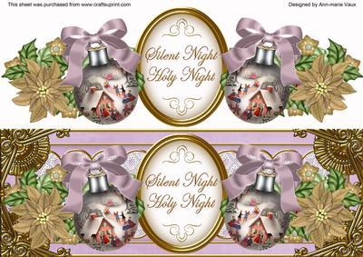 Lilac House Bauble Silent Night Large Dl Topper