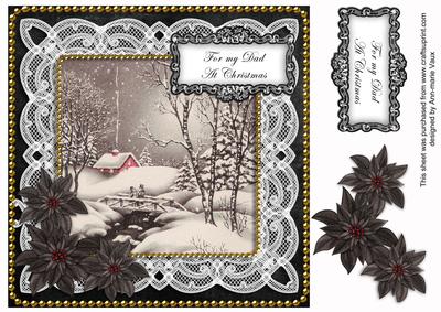 Winter Walk Dad at Christmas 8in Sentiment Topper